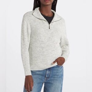 RD Style Laverne Quarter zip Pointelle Sweater